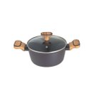 Ver imagem 3 de Kit com Caçarolas Aluminio com Tampa Preto/madeira - 3 Pçs