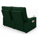 Ver imagem 6 de Poltrona Reclinável para Cinema Parma 2 Lugares Baú Usb Veludo Verde Fh1 - D'Rossi