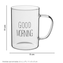 Ver imagem 2 de Caneca de Borossilicato 450ml Transparente 11x8x8cm Café Chá Leite Chocolate