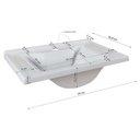Ver imagem 4 de Cuba Pia Lavatório Itaparica 45 Cm para Banheiro Branco