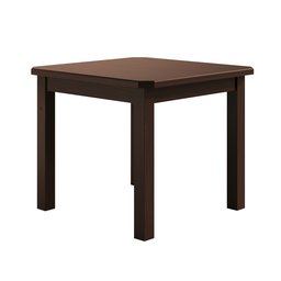 Conjunto Mesa Castanho De Madeira Maciça 88x88 + 4 Cadeiras Madeira Para Cozinha Sala De Jantar  Sfa - 2