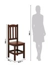 Ver imagem 4 de Conjunto Mesa Castanho De Madeira Maciça 88x88 + 4 Cadeiras Madeira Para Cozinha Sala De Jantar Sfa
