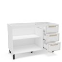Ver imagem 3 de Balcão para Pia 120cm 2 Portas 3 Gavetas Amara Branco Politorno Móveis