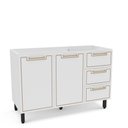 Ver imagem 4 de Balcão para Pia 120cm 2 Portas 3 Gavetas Amara Branco Politorno Móveis