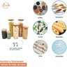 Conjunto de Potes de Vidro com Tampa de Bambu 6 Peças Oikos - 3