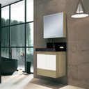 Ver imagem 1 de Conjunto para Banheiro com Espelheira, Gabinete, Lavatório em Porcelanato com Cuba Esculpida