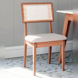 Conjunto de Jantar Mesa Redonda Tampo Vidro Mdf + 4 Cadeiras - 4