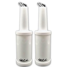 Kit 2 Garrafas Plásticas Store'n Pour 1l Branca Licores Xarope Bar Restaurante - 1