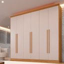 Ver imagem 4 de Guarda Roupa Cancun 6 Portas Benetil Cinamomo/off White