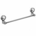 Ver imagem 1 de Suporte Toalheiro de Parede com Ventosas Ajustável Plástico ABS Cromado Banheiro Cozinha Utimix