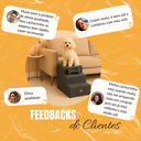 Ver mais imagens de Escada Pet Escadinha Cachorro Gato Rampa Pet Ossinho Cinza Escuro