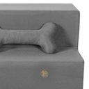 Ver imagem 5 de Escada Pet Escadinha Cachorro Gato Rampa Pet Ossinho Cinza Escuro