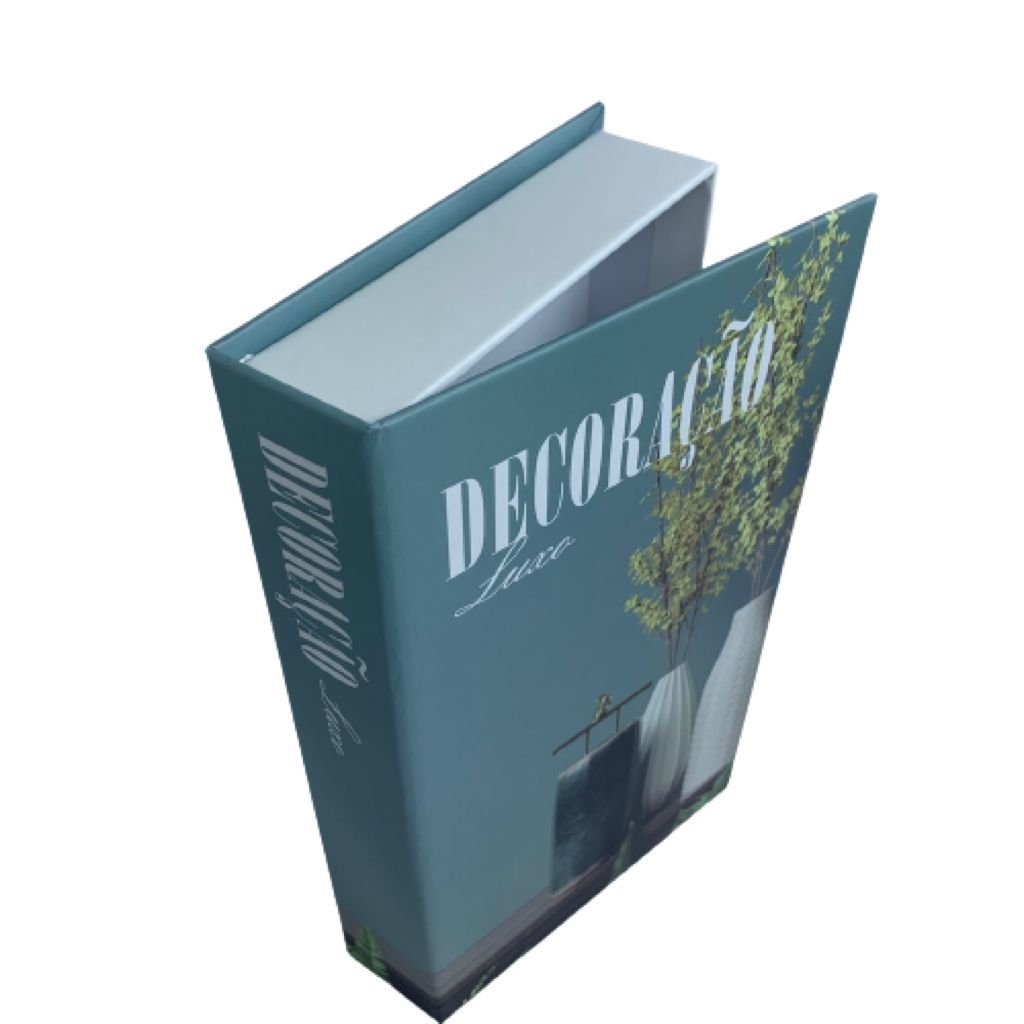 Livro de papelão decorativo estampa 'Decoração Luxo' - 4