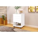 Ver imagem 1 de Mesa de Cabeceira (criado) Box com Rodizio Branco