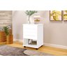 Mesa de Cabeceira (criado) Box com Rodizio Branco - 1