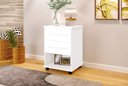 Ver imagem 1 de Mesa de Cabeceira (criado) Box com Rodizio Branco