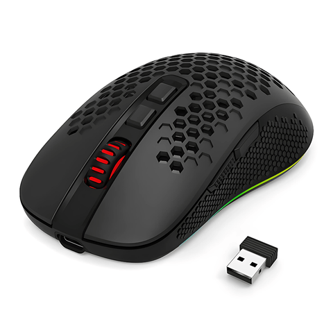 Mouse Gamer Hana Rgb 7200dpi Ultraleve Wireless/usb-c Preto