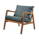 Ver imagem 1 de Poltrona Bia Luxo Madeira Maciça Castellar Móbile Linho Azul