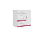 Ver imagem 5 de Kit Roupeiro C/Espelho C/Cômoda Branco/rosa/azul/lilas Flex