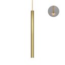 Ver imagem 1 de Pendente Tubo Cilíndrico 60cm Bancada Mesa Cozinha Gourmet MOON Dourado