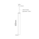 Ver imagem 4 de Pendente Tubo Cilíndrico 60cm Bancada Mesa Cozinha Gourmet MOON Dourado
