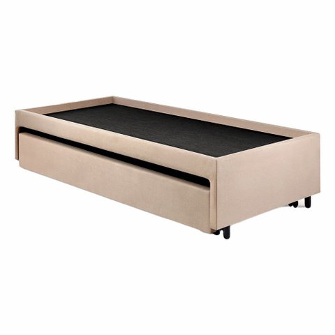 Bicama Solteiro Black Tie Maranello Suede Bege 99x199