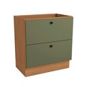Ver imagem 1 de Balcão 2 Gavetas Kappesberg Pixel Canela/verde Frevo 80cm