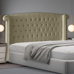 Cabeceira Cama Box Casal Queen 160 cm Malibu Suede Bege Dimazza Móveis - 2