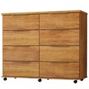 Ver imagem 1 de Comoda 8 Gavetas com Rodizios 121 cm Athenas Cedro Rudk