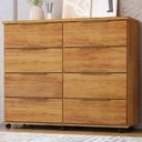 Ver imagem 2 de Comoda 8 Gavetas com Rodizios 121 cm Athenas Cedro Rudk