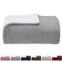 Ver imagem 2 de Cobertor Casal Dupla Face Sherpa Toque Lã de Ovelha Microfibra 1,80 x 2,20 - Cinza