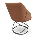 Ver imagem 5 de Kit 6 Poltronas Luxo Alana Bouclê Base Luxo Preto - Pallazio Cor:Terracota