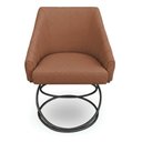 Ver imagem 3 de Kit 6 Poltronas Luxo Alana Bouclê Base Luxo Preto - Pallazio Cor:Terracota