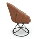 Ver imagem 4 de Kit 6 Poltronas Luxo Alana Bouclê Base Luxo Preto - Pallazio Cor:Terracota