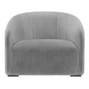 Ver imagem 2 de Kit 2 Poltronas Decorativa Julia Suede Cinza - Lm Decor