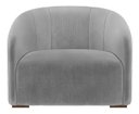 Ver imagem 2 de Kit 2 Poltronas Decorativa Julia Suede Cinza - Lm Decor