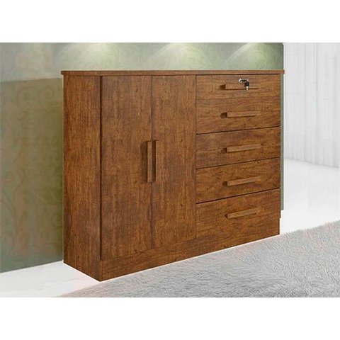 Cômoda Sapateira 5 Gavetas Ypê New Athos D'doro