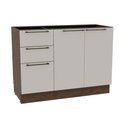 Ver imagem 1 de Balcão de Cozinha Amsterdam Ph 3146 C/ 2 Portas e 3 Gavetas S/ Tampo 120cm Avela/off White - Herval