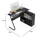 Ver imagem 5 de Escrivaninha Office em L Steel Preto – EJ Móveis