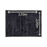 Tapete para Quarto ,sala ,escritório 2,00 X 3,50 Pelo Macio.:preto - 3