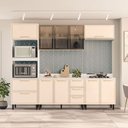 Ver imagem 4 de Cozinha Completa Amara 10 Portas 4 Gavetas com Vidro 40250783 Creme/branco - Politorno