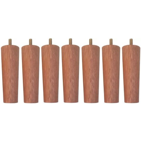 Conjunto 7 Pés Fixo para Cama Box Casal para Moveis Box Solteiro 13cm Dimader Mel