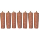 Ver imagem 1 de Conjunto 7 Pés Fixo para Cama Box Casal para Moveis Box Solteiro 13cm Dimader Mel