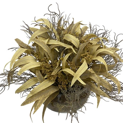 Arranjo Centro de Mesa Flores Secas Artificial Completo Clássico Decore Fácil Shop