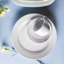 Ver imagem 4 de Jogo 4 Xícaras de Café com Pires 75ml em Porcelana Chevron Germer Branco