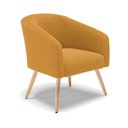 Ver imagem 1 de Poltrona Decorativa Pé Palito Natural Stella Bouclê Mostarda D03 - D'Rossi