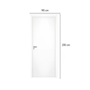 Ver imagem 3 de Kit Porta de Madeira Reversível com Batente 14cm Regulável e Fechadura 210x90cm Smart Pinhal Branco
