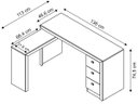 Ver imagem 2 de Mesa Home Office Computador Escrivaninha Escritório Me4101 - Tecno Mobili Amêndoa