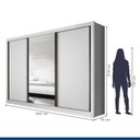 Ver imagem 2 de Guarda Roupa Casal Europa com 3 Espelho 3 Portas -Mt- Rei de Casa Branco