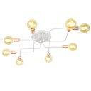 Ver imagem 1 de Lustre Sputnik 8 Braços Branco/Cobre Quarto Sala Cozinha